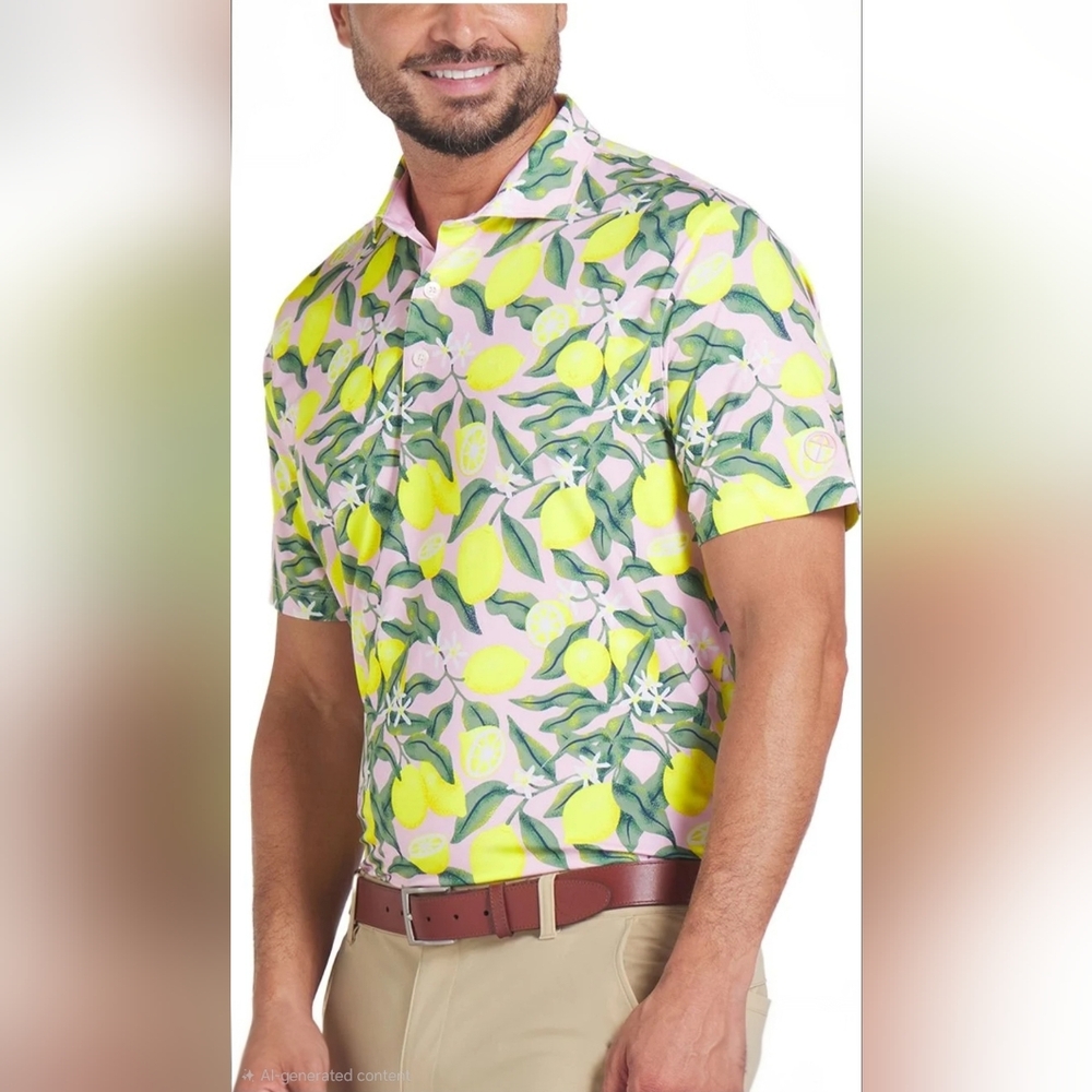 Puma Men's Lemon Performance Polo, Size Medium, NWT